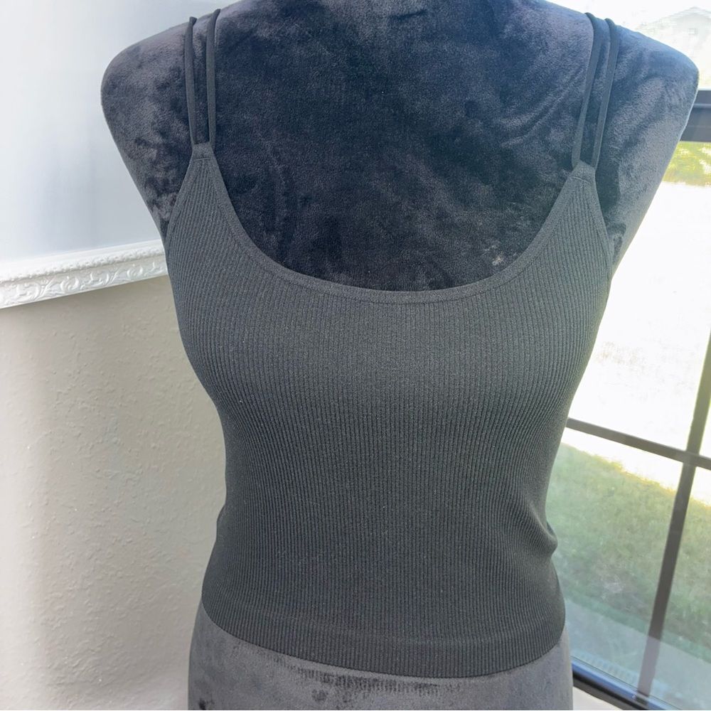 No Boundaries Black Ribbed Camisole XL
